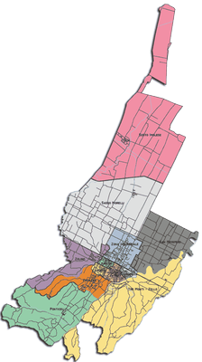 mappa di Imola e quartieri